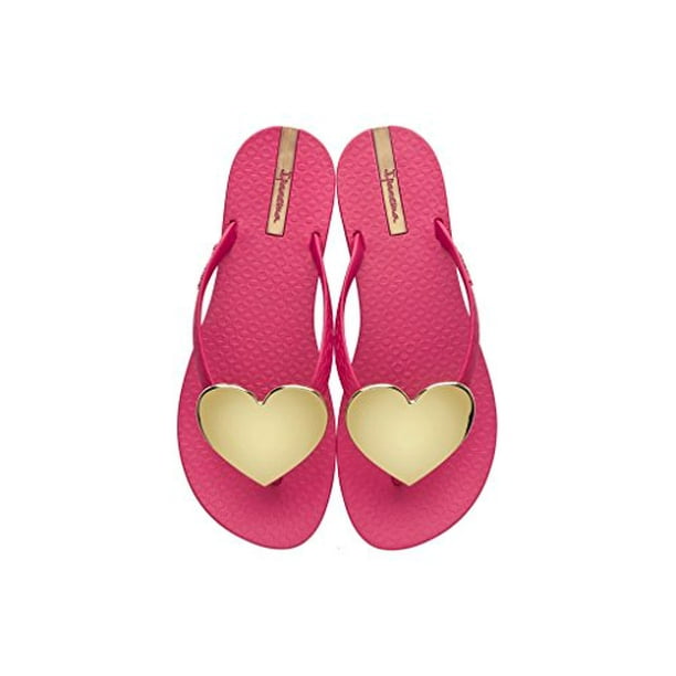 Ipanema Women`s Flip Flops Wave Heart Sandal Bronze Brazilian Sandals NWT